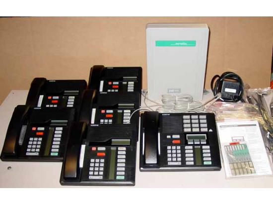 Nortel Norstar 3x8 Phone System w/Caller ID & 6 Phones