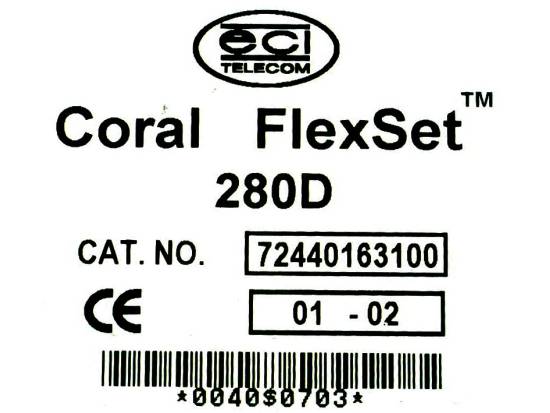 Tadiran 280D Coral Flexset Charcoal Display Phone - Grade B Tadiran 280D Coral Flexset Charcoal Display Phone - Grade B