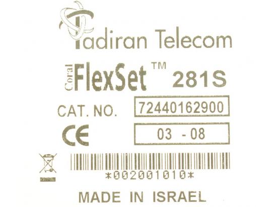 Tadiran Coral Flexset 281S Charcoal Display Phone - Silver Face Tadiran Coral Flexset 281S Charcoal Display Phone - Silver Face