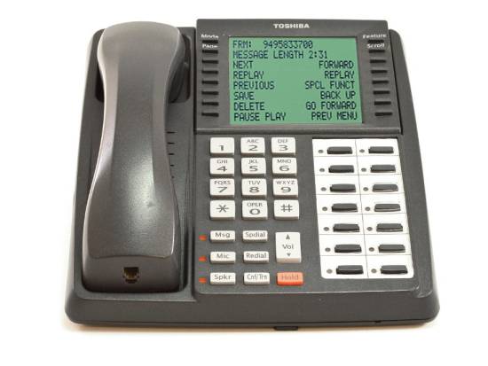 Toshiba Strata DKT3014-SDL 14-Button Charcoal Large Display Speakerphone - Grade B Toshiba Strata DKT3014-SDL 14-Button Charcoal Large Display Speakerphone - Grade B