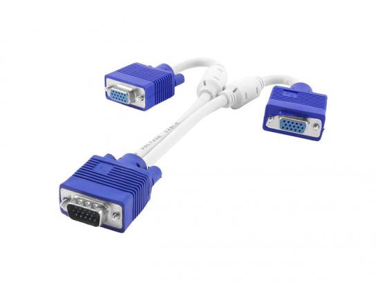 Generic VGA Male to Dual Female Spliter Adapter Cable 