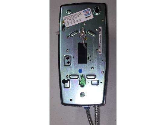 Cortelco 2554 Black No Dial Wall Phone w/ Armored Cord - New Cortelco 2554 Black No Dial Wall Phone w/ Armored Cord - New