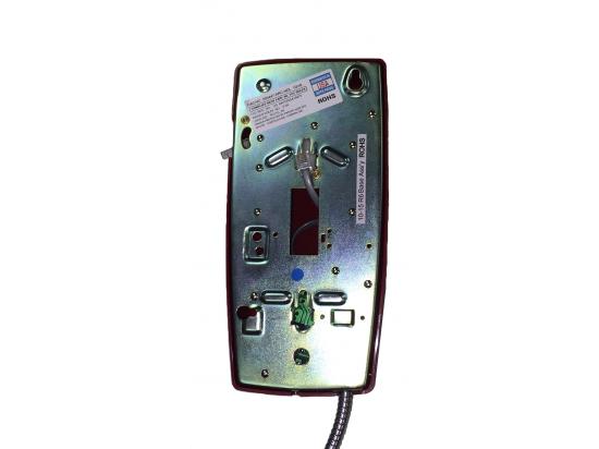Cortelco 2554 Red No Dial Wall Phone w/ Armored Cord - New Cortelco 2554 Red No Dial Wall Phone w/ Armored Cord - New