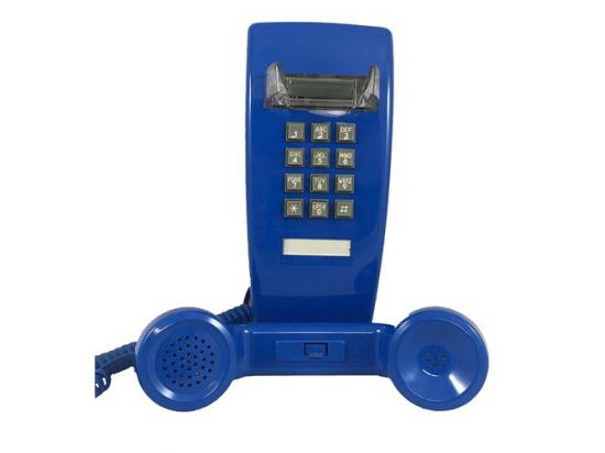Cortelco 2554 Blue Wall Phone w/ Volume Control - New