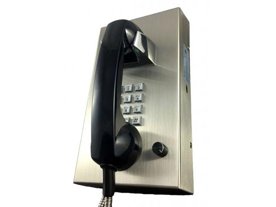 Cortelco Stainless Steel Armored Wall Phone w/Volume Control - New