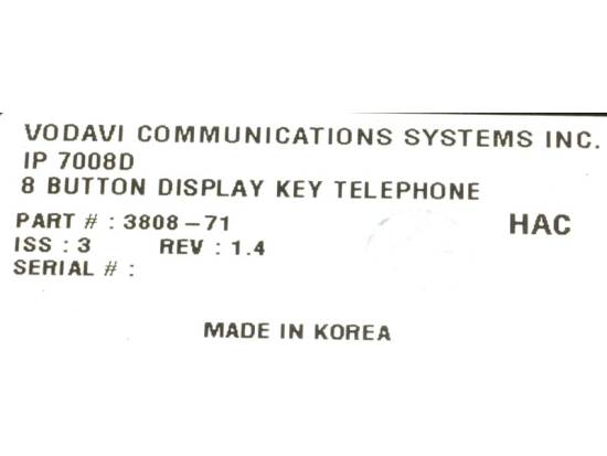 Vertical IP7008D Black IP Digital Display Speakerphone 3808-71 - Grade A Vertical IP7008D Black IP Digital Display Speakerphone 3808-71 - Grade A