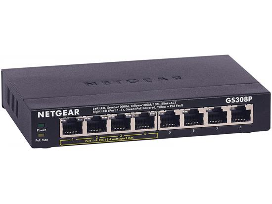Netgear GS308P 8-Port 10/100/1000 PoE Switch 