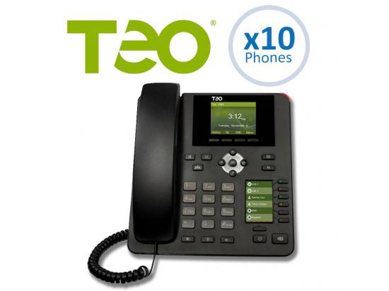 Teo 10 User Cloud UC Hosted Small Business Package w/9100 Series IP Phones