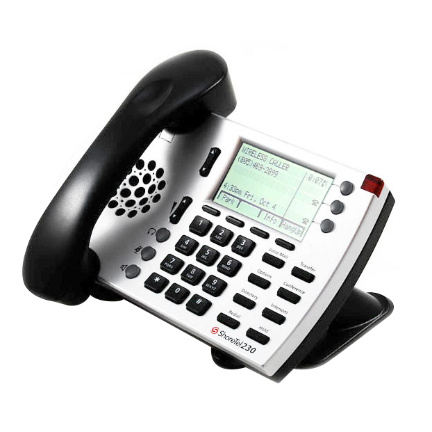 ShoreTel 230 VOIP IP IP230 black business telephone phone handset base incl 