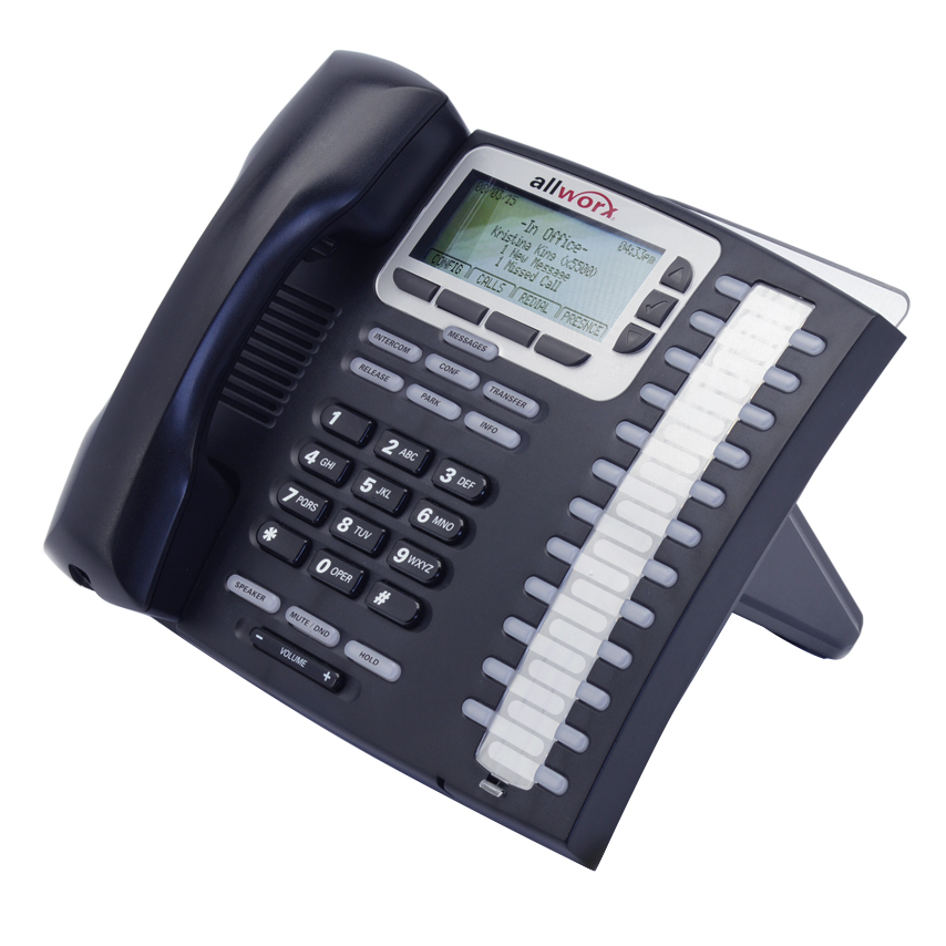 Allworx 9204G VoIP 4 Button Display Business Office Phone W/ Handset and Stand 