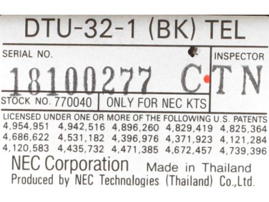 NEC Electra Elite DTU-32-1 Black Speakerphone NEC Electra Elite DTU-32-1 Black Speakerphone