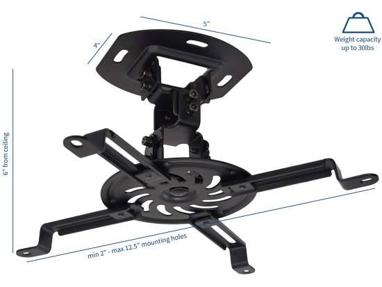 Vivo Universal Adjustable Ceiling Projector Projection Mount - Black Vivo Universal Adjustable Ceiling Projector Projection Mount - Black