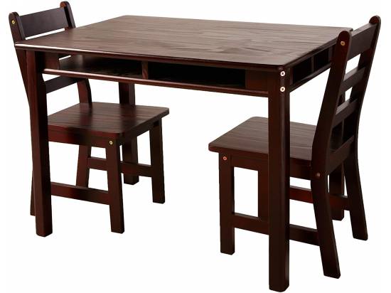 Lipper Rectangular Table Chair Set Espresso 