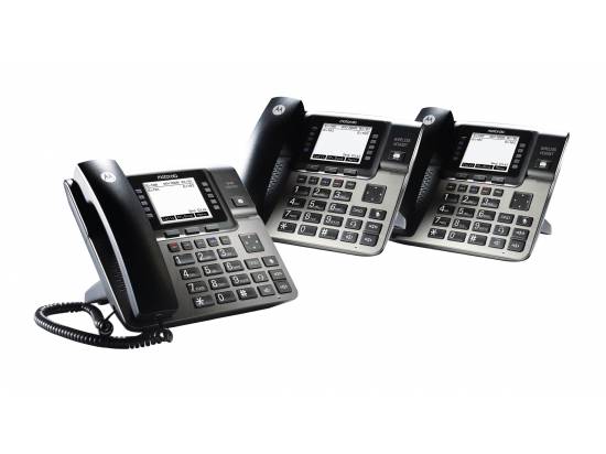 Motorola Motorola ML1002D 4-Line Base Station Phone w/(2)ML1100 Cordless Desk Stations