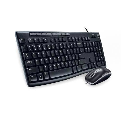 Logitech Desktop MK200 Mouse & Keyboard Combo- Black