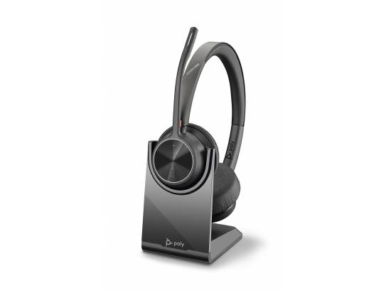 Plantronics Poly Voyager 4320-M Wireless Bluetooth UC Stereo Teams Headset w/Stand - USB-A