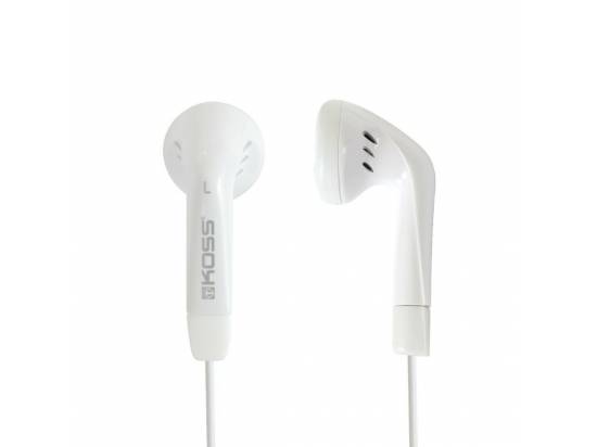 KOSS KE5 Wired 3.5mm Stereo Earbud Headset - White