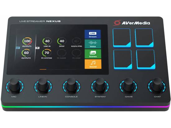 AverMedia Live Streamer NEXUS AX310 Creator's Control 6-Track Audio Mixer