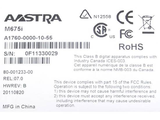 Aastra M675i Black Expansion Module Aastra M675i Black Expansion Module