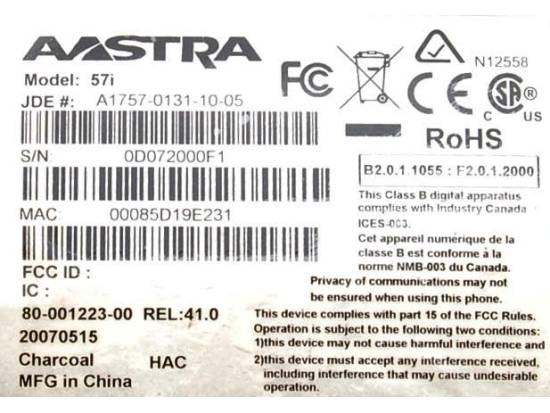 Aastra 6757i Black IP SpeakerPhone w/ Text Keys - Grade A Aastra 6757i Black IP SpeakerPhone w/ Text Keys - Grade A