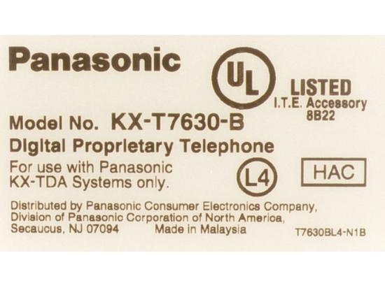 Panasonic KX-T7630-B 24-Button Business Phone Renewed - 3-Line LCD Display