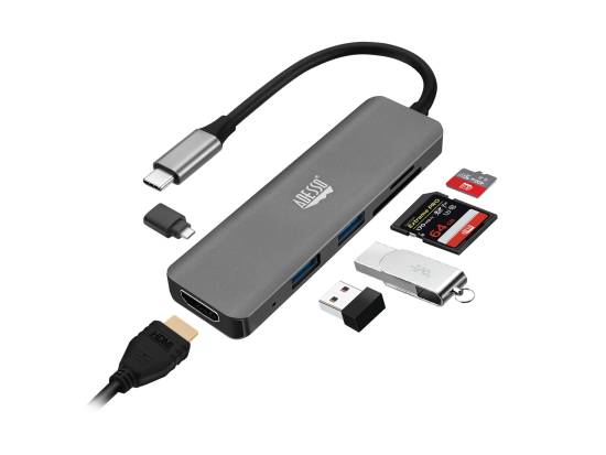 Adesso 6-in-1 USB-C Multiport Docking Station Adesso 6-in-1 USB-C Multiport Docking Station