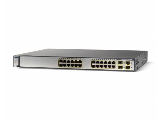Cisco Catalyst WS-C3750G-24TS-E1U 24-Port 10/100/1000 Managed Switch - Grade A