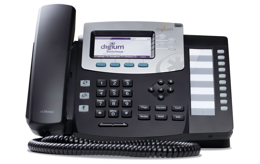 *LCD SPOT Digium SwitchVox D50 VOIP PoE Phone w/ Stand Handset & Cord No Adapter 