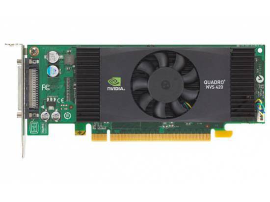 Nvidia Quadro NVS 420 512MB PCI-E 4 Quad Monitor Professional Video Card - Refurbished