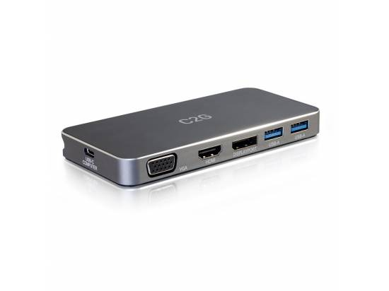 C2G USB-C Dual Monitor Docking Station w/ Power Delivery 