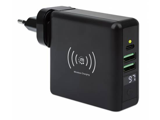 Manhattan 4-in-1 USB-C Travel Wall Charger & Power Bank