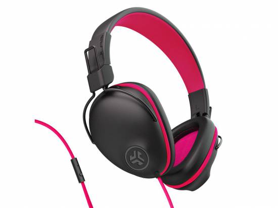 JLab Audio JBuddies Pro Wired Headset for Kids - Pink