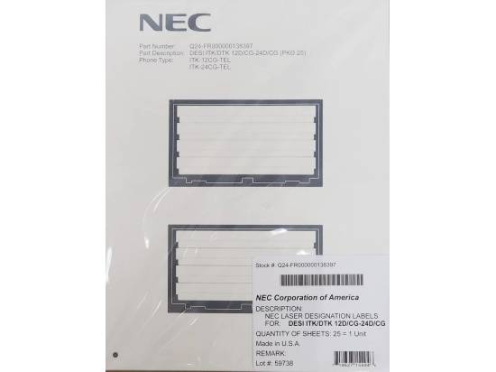 NEC ITK/DTK 12D/CG 24D/CG Paper DESI - 50 Pack