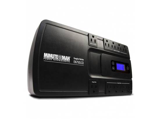 Minuteman UPS Enspire EN750LCD 10-Outlet 750VA 450W Stand-By LCD UPS