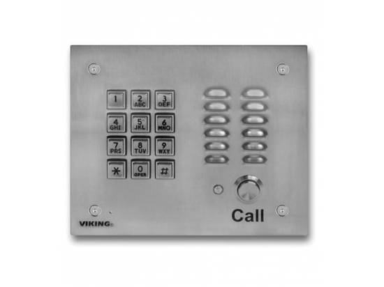 Viking Electronics K-1700-3 Stainless Handsfree Phone with Key Pad