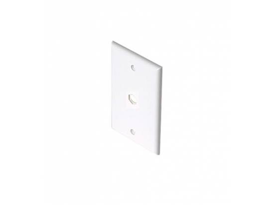 Steren TV White 1-Hole Wall Plate