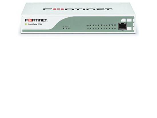 Fortinet Fortigate 60D 10-Port 10/100/1000 Manageable Network VPN Security Firewall - Refurbished