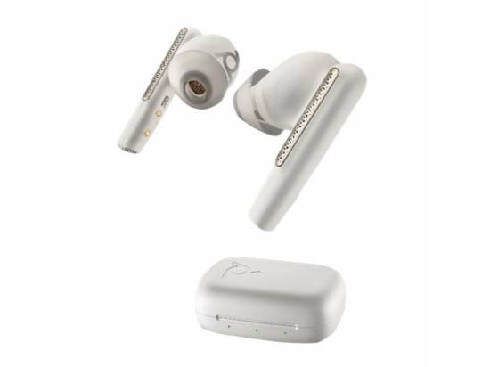 Poly Voyager Free 60 Microsoft Teams White Sand Wireless Earbuds w/ Charging Case - USB-C