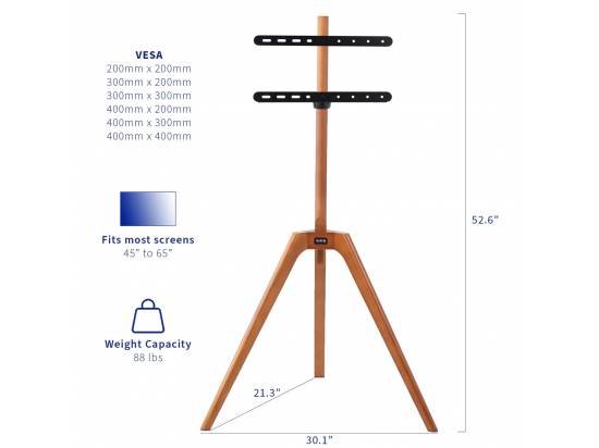 VIVO Solid Wood TV Floor Stand for 45" to 65" TVs