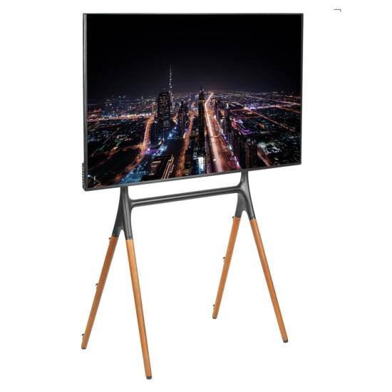 VIVO Easel Stand for 49” to 70” TVs - Dark Walnut