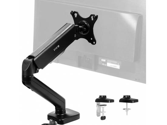 VIVO Pneumatic Arm Single Monitor Desk Mount with USB