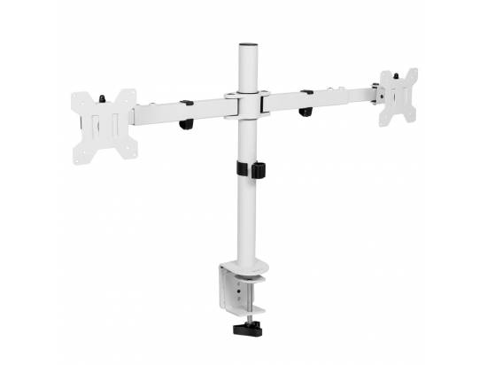 VIVO Dual Monitor Telescoping Desk Stand - White