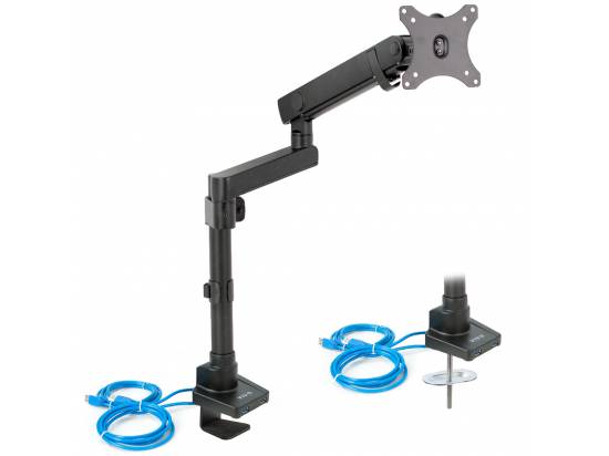 VIVO Mechanical Arm Single Monitor Desk Mount with USB