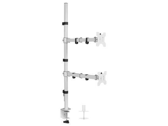 VIVO Dual Vertical Monitor Extra Tall Desk Mount - White