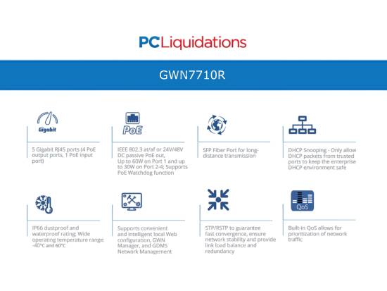 GrandStream GWN7710R Outdoor Managed Lite Switch GrandStream GWN7710R Outdoor Managed Lite Switch