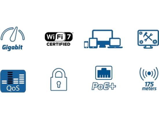 Grandstream GWN7670WM 2x2:2 MU-MIMO Indoor WiFi-7 Access Point (AP) Grandstream GWN7670WM 2x2:2 MU-MIMO Indoor WiFi-7 Access Point (AP)