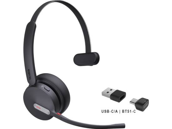 Yealink BH70 Mono UC Bluetooth Wireless Headset - USB C/A Yealink BH70 Mono UC Bluetooth Wireless Headset - USB C/A