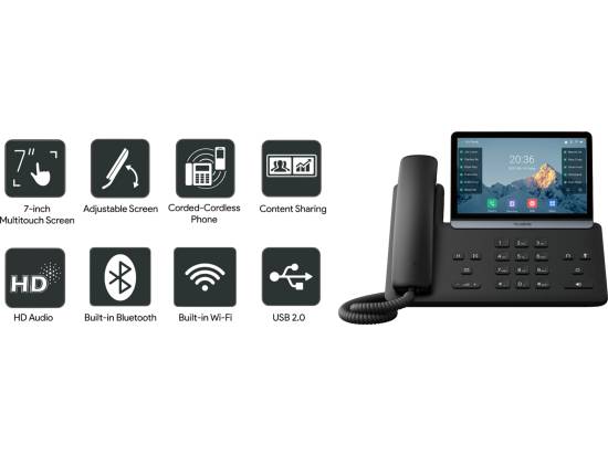 Yealink SIP-T87W Gigabit Wifi Business IP Phone w/ 7-inch