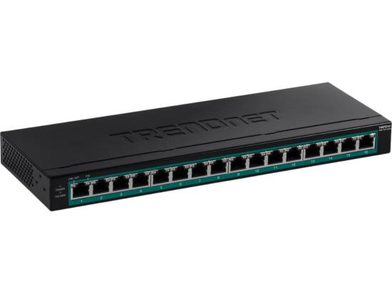 TRENDnet TPE-TG160H/A 16-Port Gigabit POE+ Switch V1.0R - Refurbished TRENDnet TPE-TG160H/A 16-Port Gigabit POE+ Switch V1.0R - Refurbished