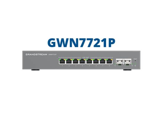 Grandstream GWN7721P 8-Port Managed Gigabit PoE+ Switch Grandstream GWN7721P 8-Port Managed Gigabit PoE+ Switch